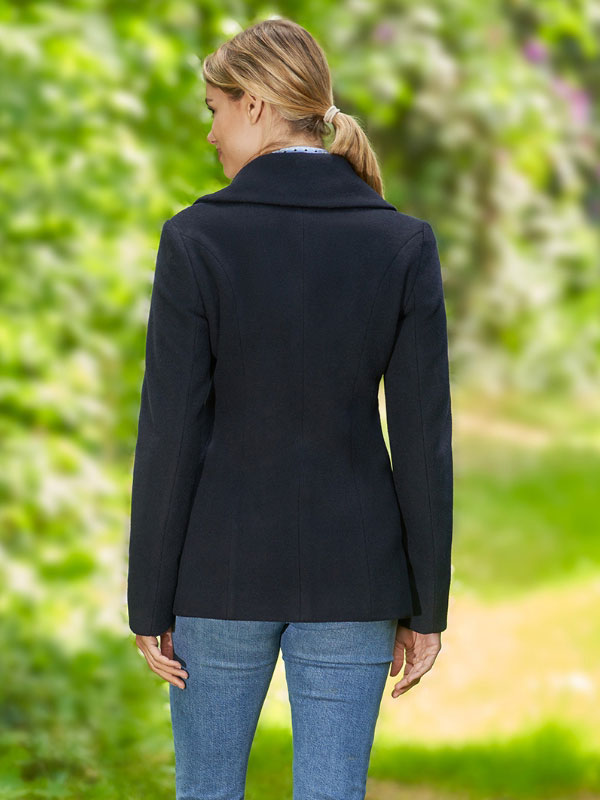 Damen Cabanjacke „Leonie“ Aus Woll-Kaschmir-Mix In Navy