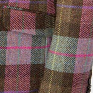 Harris Tweed Sakko ''London'' In Tartan Check