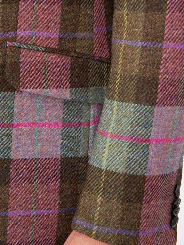Harris Tweed Sakko ''London'' In Tartan Check
