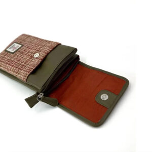 Harris Tweed Mini-Umhängetasche in Ahorn