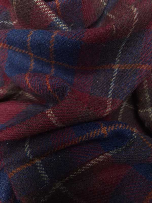 Harris Tweed Mütze "Henry Cap" In Berry Check