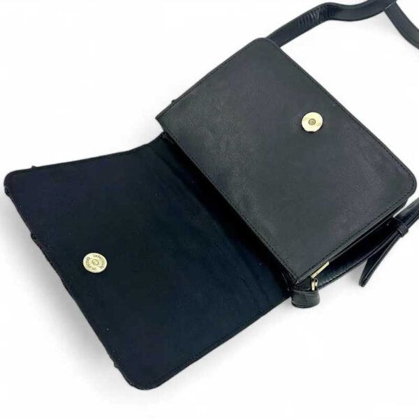 Harris Tweed Stepp-Schultertasche in Anthrazit