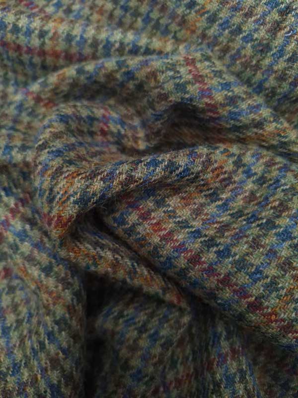 Harris Tweed Weste "Wales" In Green Castle