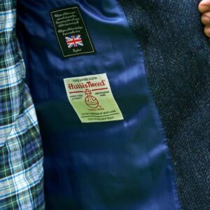 Harris Tweed Blazermantel “Barney” Für Herren In Blue Herringbone