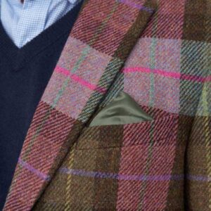 Harris Tweed Sakko ''London'' In Tartan Check