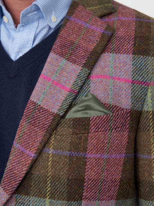 Harris Tweed Sakko ''London'' In Tartan Check