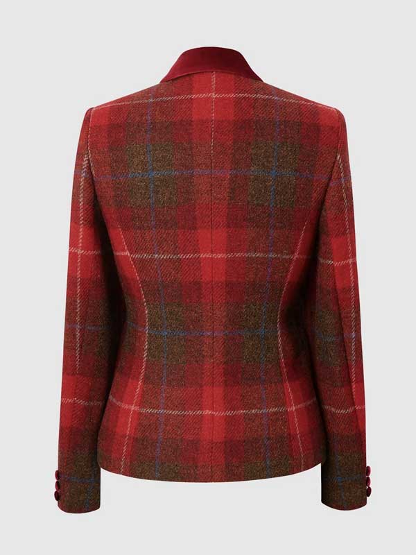 Harris Tweed Jacket Amy Red Tartan