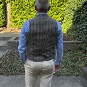 Harris Tweed Weste ''Wales'' In Houndstooth Tweed