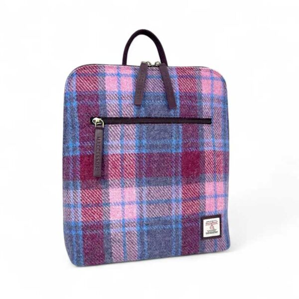 Harris-Tweed-Rucksack in Pastellrosa