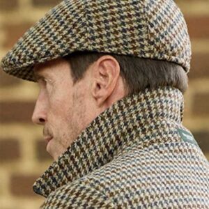 Harris Tweed Mütze "Henry Cap" In Houndstooth Tweed