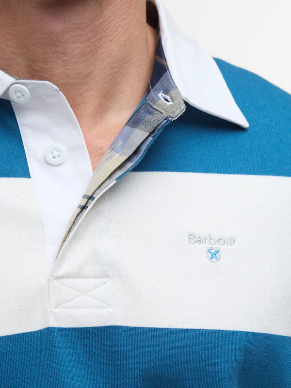 Barbour Rugby Polo Blue White