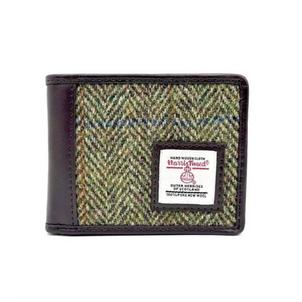 Harris Tweed Bifold Geldbörse in Country Green