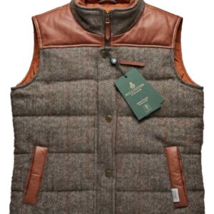 Harris Tweed Bodywarmer „Lisa“ In Evergreen