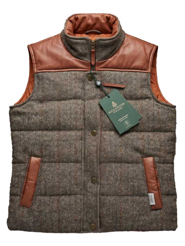 Harris Tweed Bodywarmer „Lisa“ In Evergreen