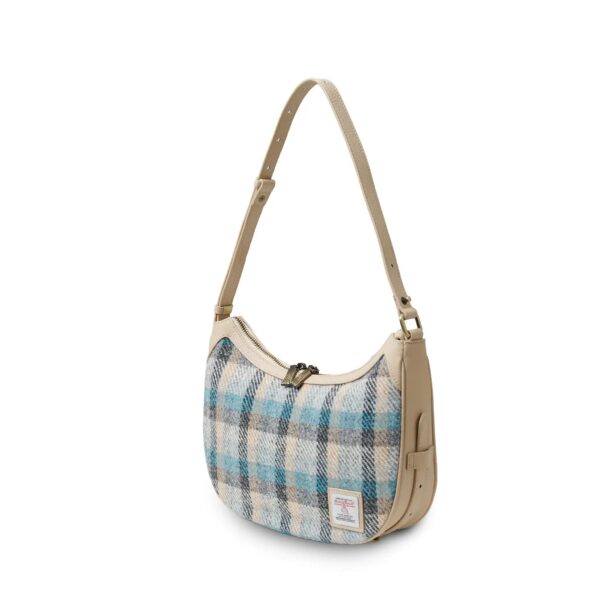Harris Tweed Schultertasche, Modell Ellon, Islander, Islander Tartan