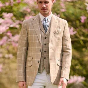 Sommersakko im Beige Check