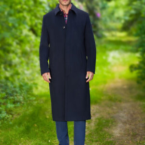 Langer Herrenmantel „Delchester“ Aus Woll-Kaschmir In Navy