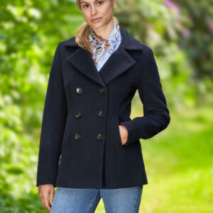 Damen Cabanjacke „Leonie“ Aus Woll-Kaschmir-Mix In Navy