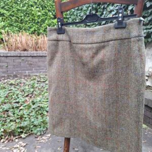 Bleistiftrock Aus Harris Tweed In Light Green