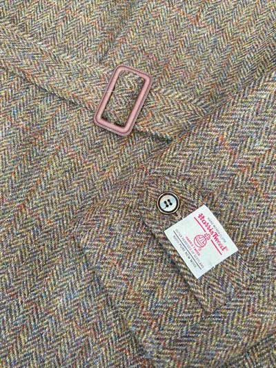 Harris Tweed Raglan-Mantel, Braun