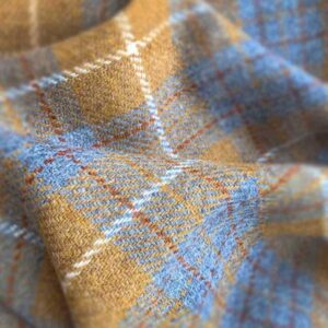 Harris Tweed Weste ''Wales'' In Amber Check