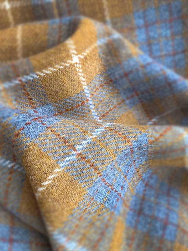 Harris Tweed Weste ''Wales'' In Amber Check