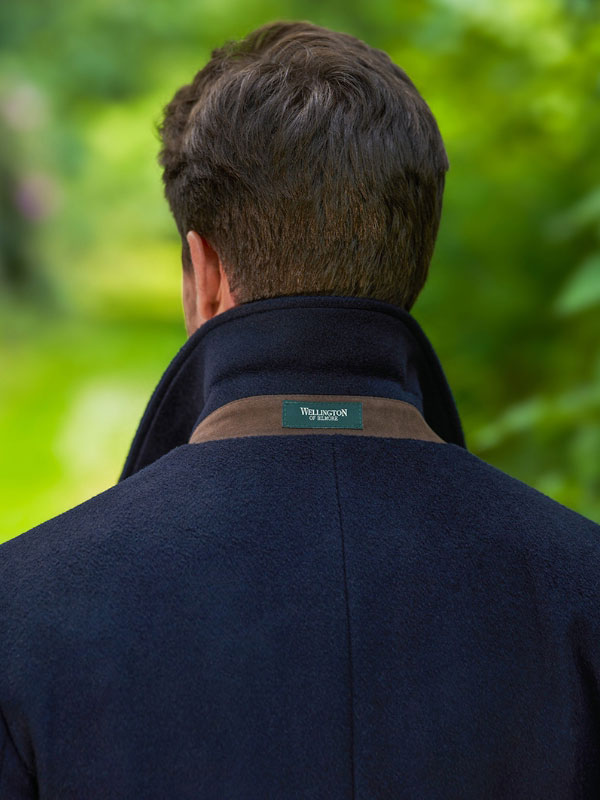 Langer Herrenmantel „Delchester“ Aus Woll-Kaschmir In Navy