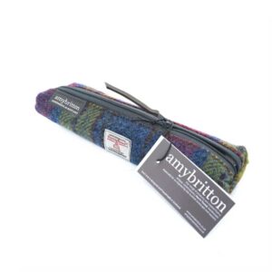 Harris Tweed Highland Range Slim Federmäppchen, lila-kariert