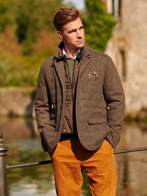 Wellington Tweed Visgraat Jack Bruin