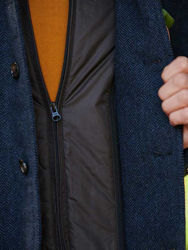 Wellington Tweed Visgraat Jack Blauw