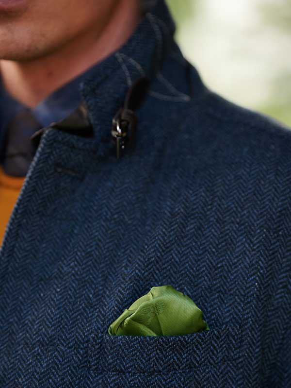 Wellington Tweed Visgraat Jack Blauw