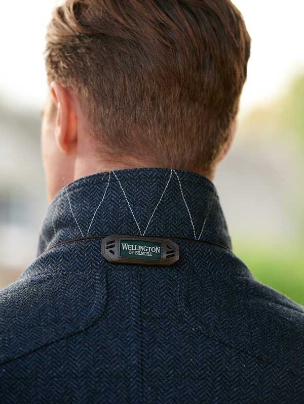 Wellington Tweed Visgraat Jack Blauw