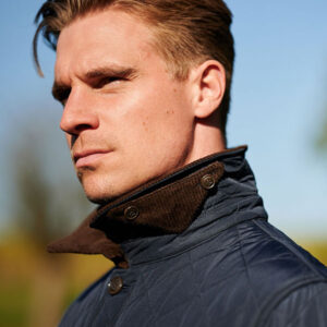 Stepp Jack Met Harris Tweed Details Blauw