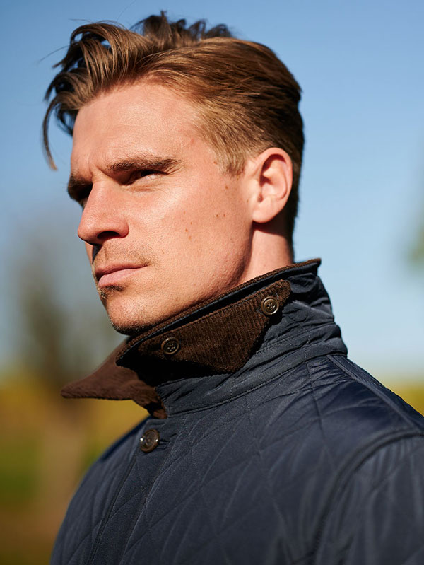 Stepp Jack Met Harris Tweed Details Blauw