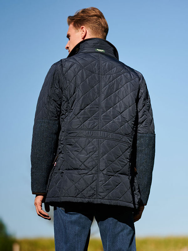 Stepp Jack Met Harris Tweed Details Blauw