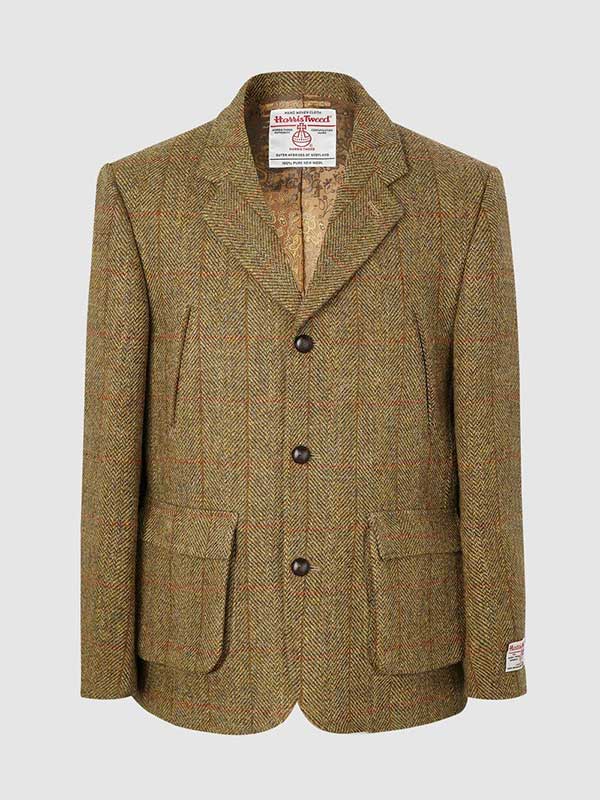 Harris Tweed Utility Jacket Mustard