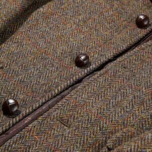 Harris Tweed Utility Jacket Brown