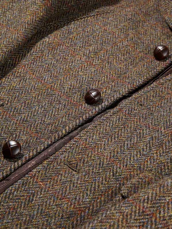 Harris Tweed Utility Jacket Brown