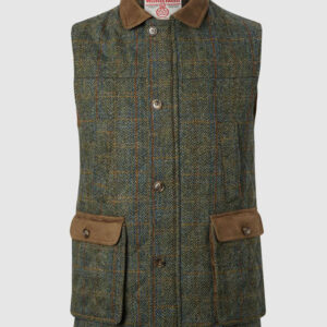 Harris Tweed Körperwärmer - Grün multi