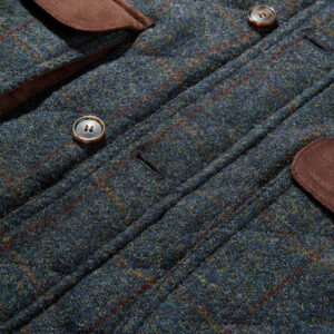 Harris Tweed Body Warmer-Blue multi