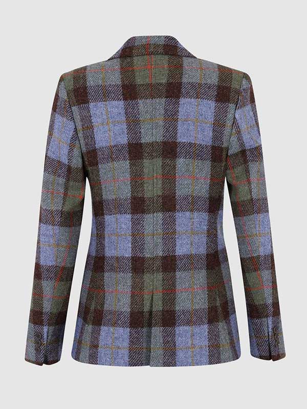 Harris Tweed Damen Blazer Claire Hacking Jacket - Green / blue