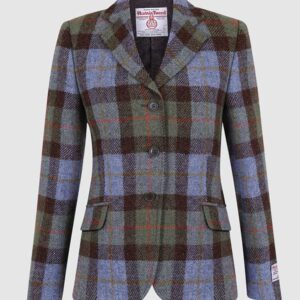 Harris Tweed Damen Blazer Claire Hacking Jacket - Green / blue