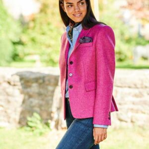 Harris Tweed Blazer In Pink