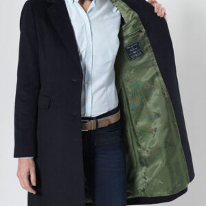 Wellington, Damesmantel Wol Cashmere in Marine