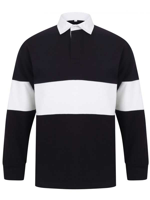 Classic Rugby Shirt, navy white Stripe