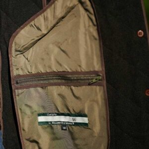 Wellington, Harris Tweed Damenmantel Stepp Mit Polarfleece Olivgrün