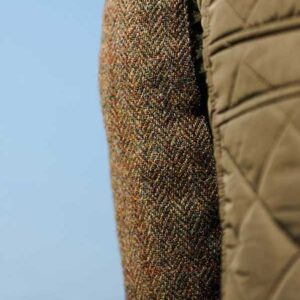 Wellington, Harris Tweed Damenmantel Stepp Mit Polarfleece Olivgrün