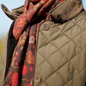 Wellington, Harris Tweed Damenmantel Stepp Mit Polarfleece Olivgrün