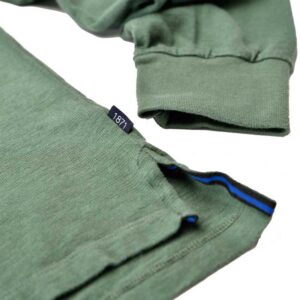BLACK & BLUE 1871, LANGE MOUW POLO SHIRT GROEN
