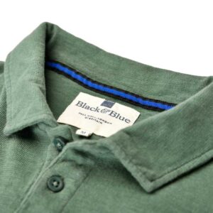 BLACK & BLUE 1871, LANGE MOUW POLO SHIRT GROEN